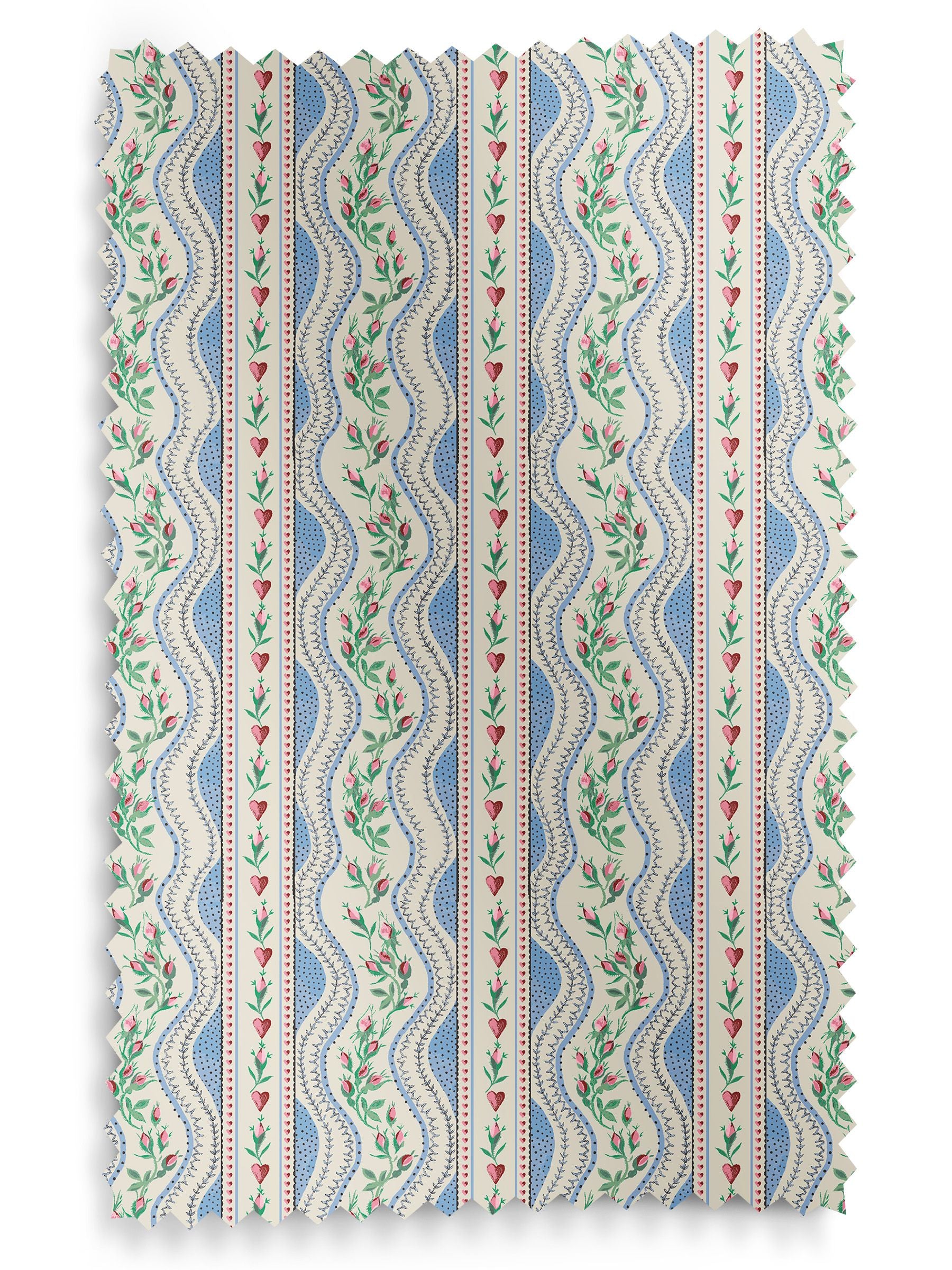 Cath Kidston Blue Wiggle Rose Roman blind, imported from the UK