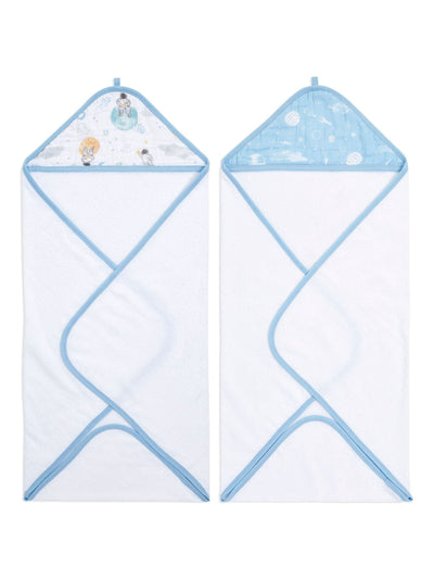 Next aden + anais White Essentials Hooded 100% Cotton Towels 2 Pack- Buy online at McGrocer