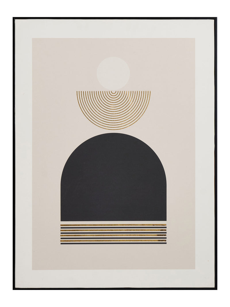 Art deco gold detail black frame print 80x60x60cm, imported from the UK