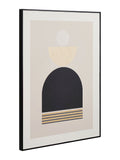 Art deco gold detail black frame print 80x60x60cm, imported from the UK