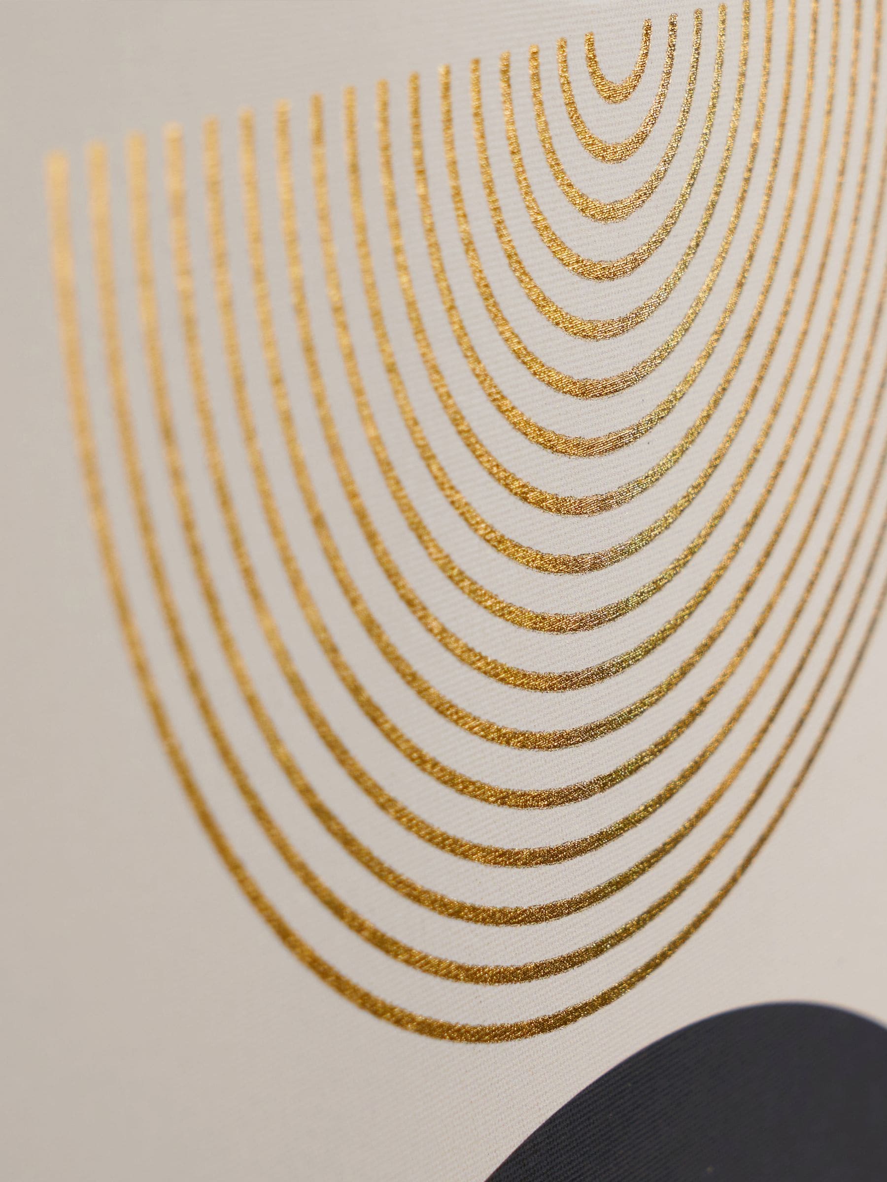 Art deco gold detail black frame print 80x60x60cm, imported from the UK
