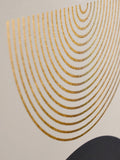 Art deco gold detail black frame print 80x60x60cm, imported from the UK
