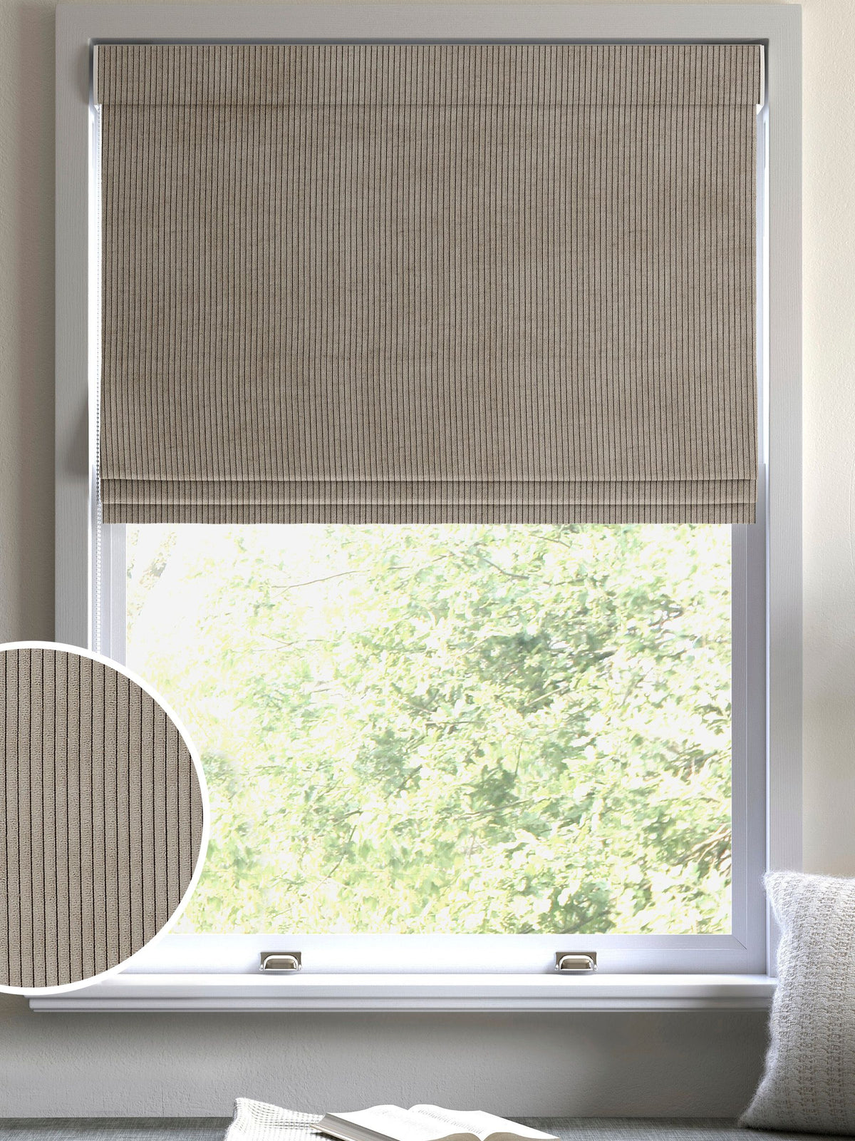 Jangga stone natural made to measure roman blind, imported from the UK