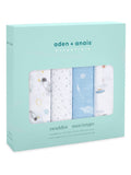 Aden & Anais Light Grey Essentials Muslin Blankets 4 Pack