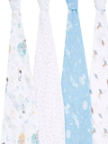 Aden & Anais Light Grey Essentials Muslin Blankets 4 Pack