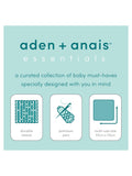 Aden & Anais Light Grey Essentials Muslin Blankets 4 Pack