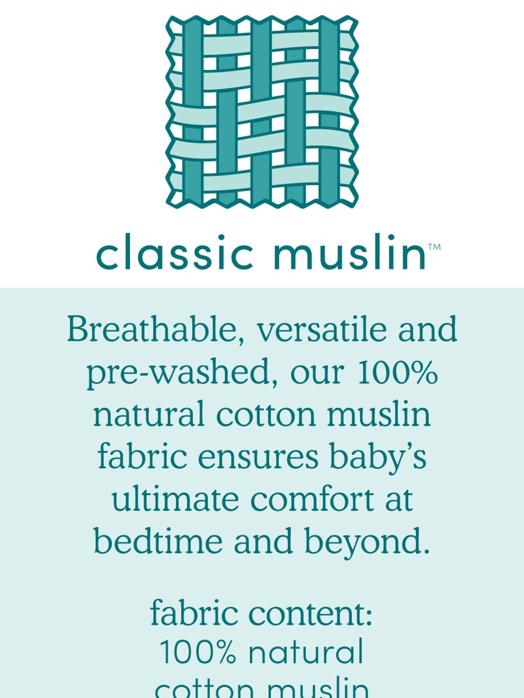 Aden & Anais Light Grey Essentials Muslin Blankets 4 Pack