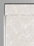 Evin taupe roman blind with woven tree motif, UK version