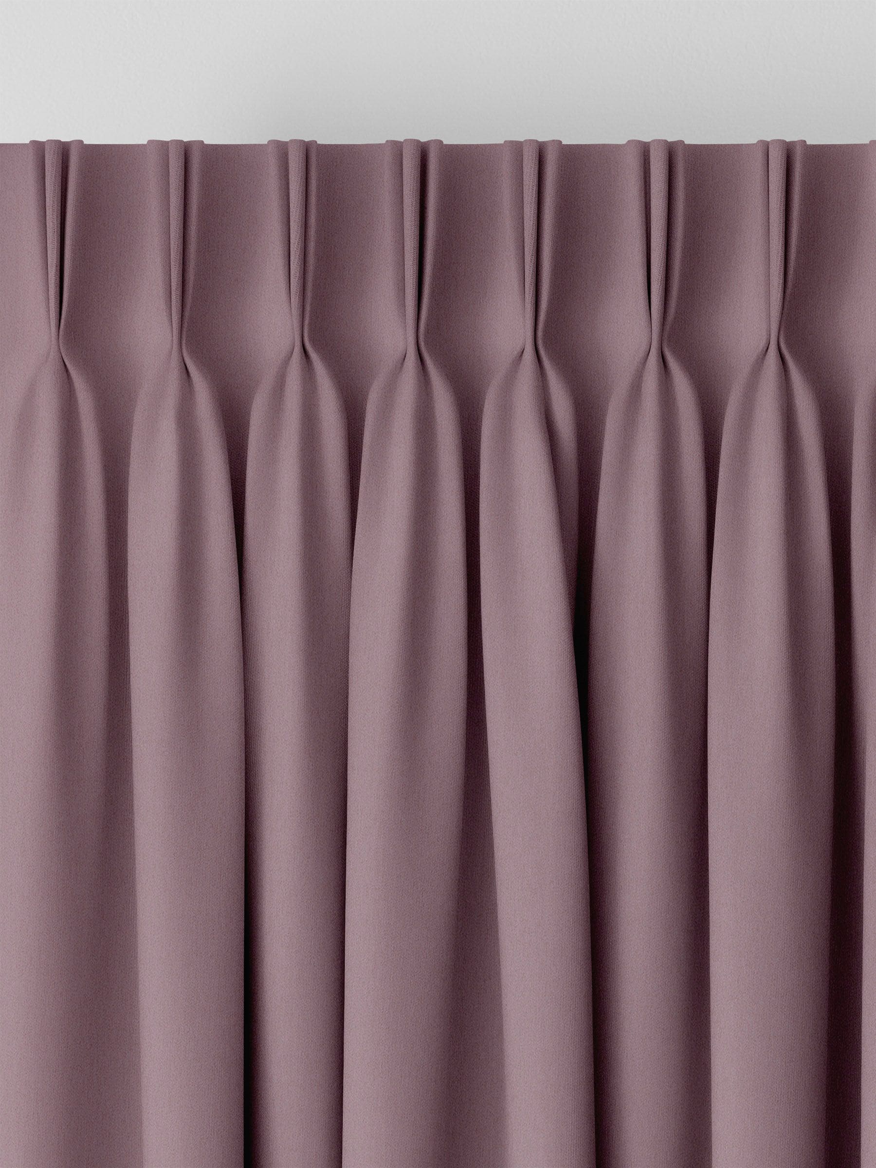 Mauve purple velvet made to measure curtains from Montero (British brand)
