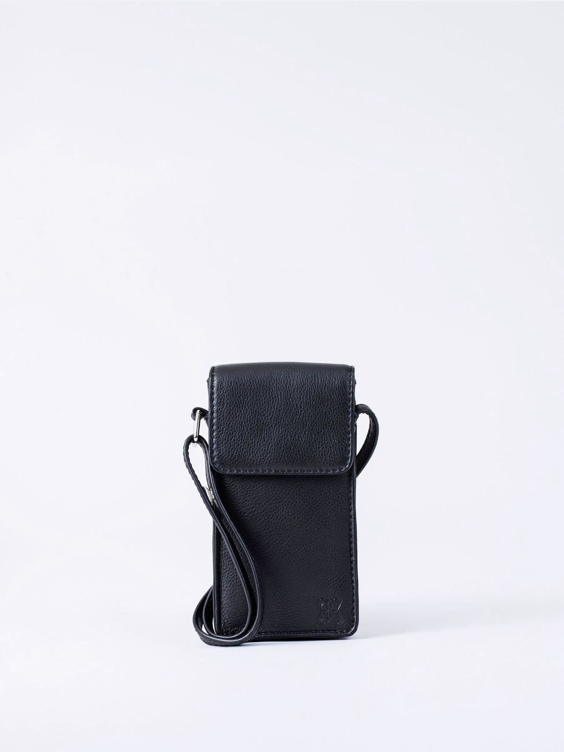 Lakeland Leather Bowness Navy Blue Cross-Body Phone Pouch Bag