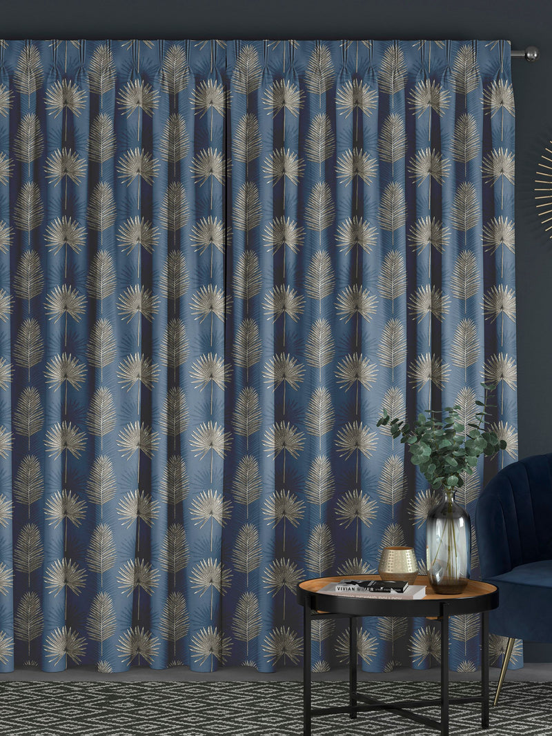 Sellus ink blue made-to-measure cotton curtains, UK version