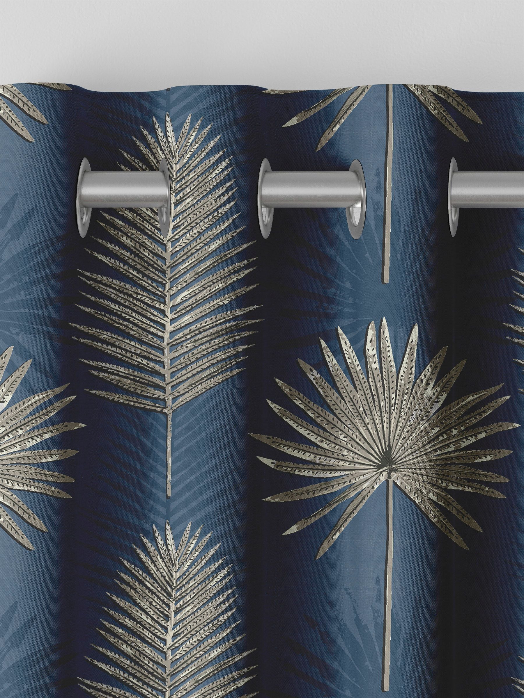Sellus ink blue made-to-measure cotton curtains, UK version