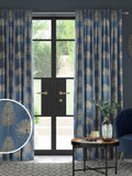 Sellus ink blue made-to-measure cotton curtains, UK version