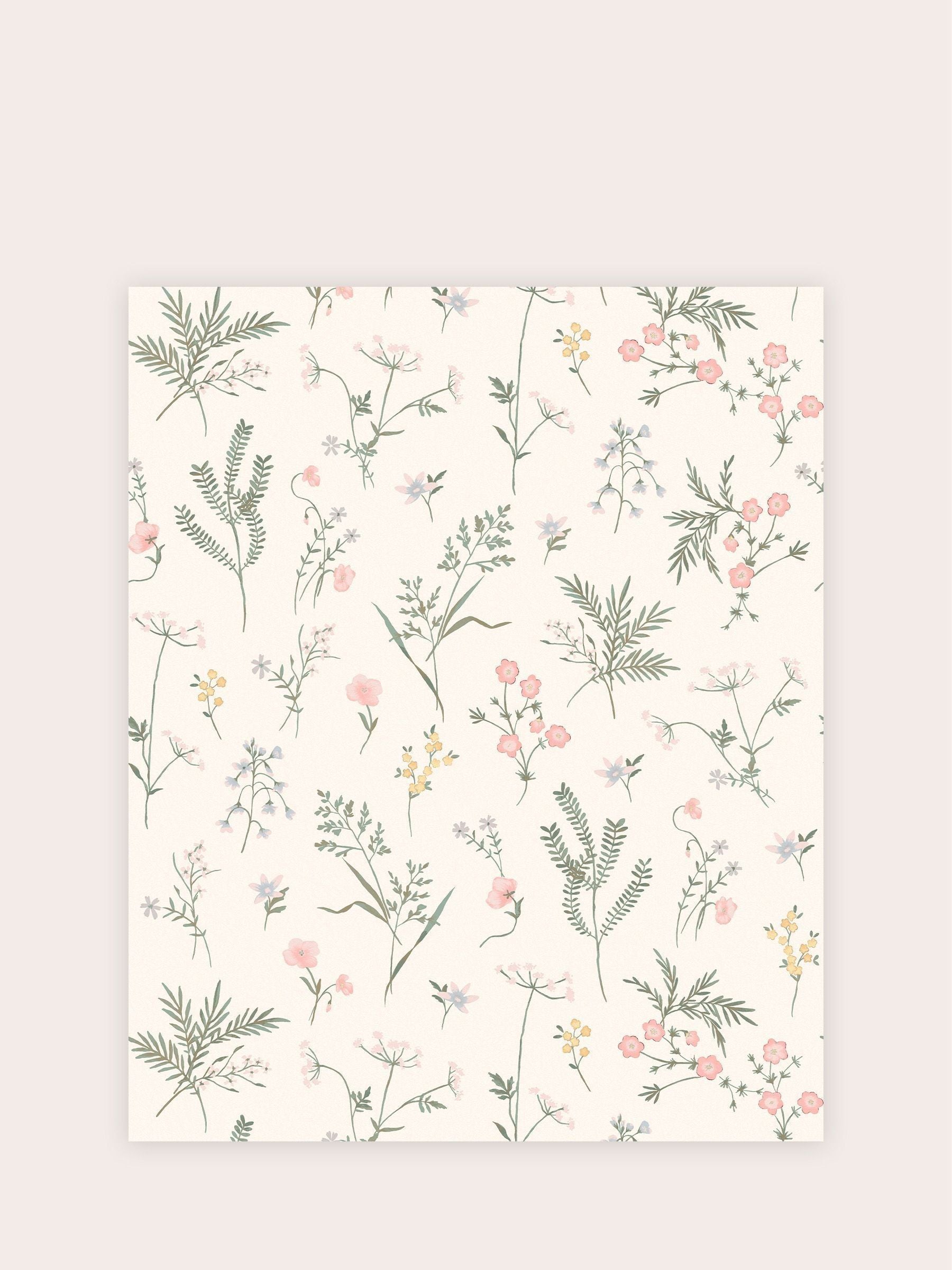 عينة ورق حائط Laura Ashley بلون مرجاني وردي Crosswell A4 - منتج بريطاني