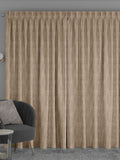 Natural Lenna made to measure brown curtains - British product