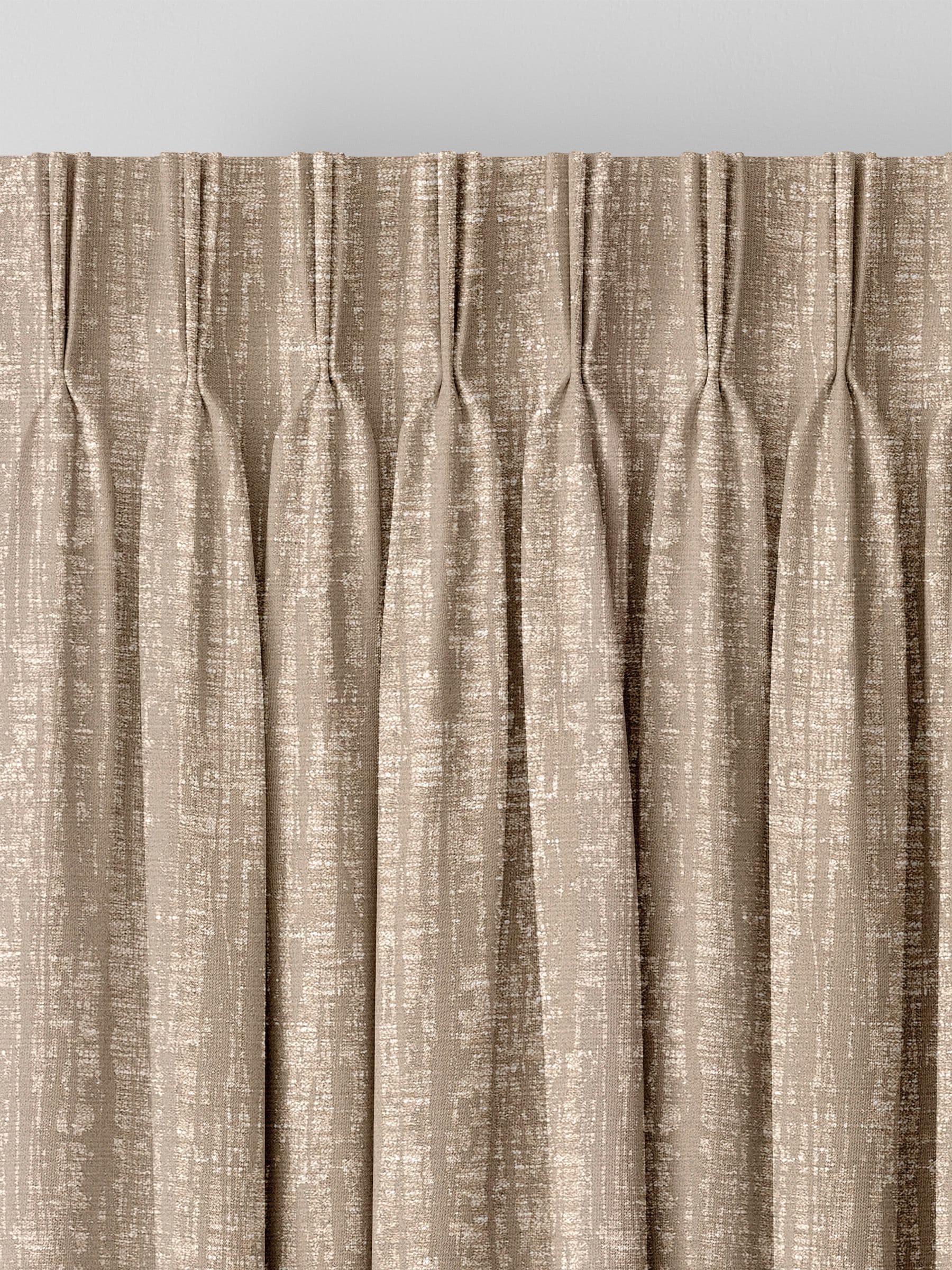 Natural Lenna made to measure brown curtains - British product