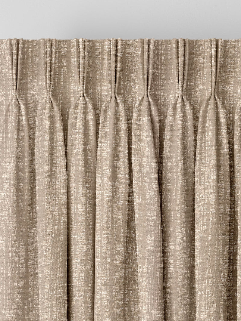 Natural Lenna made to measure brown curtains - British product