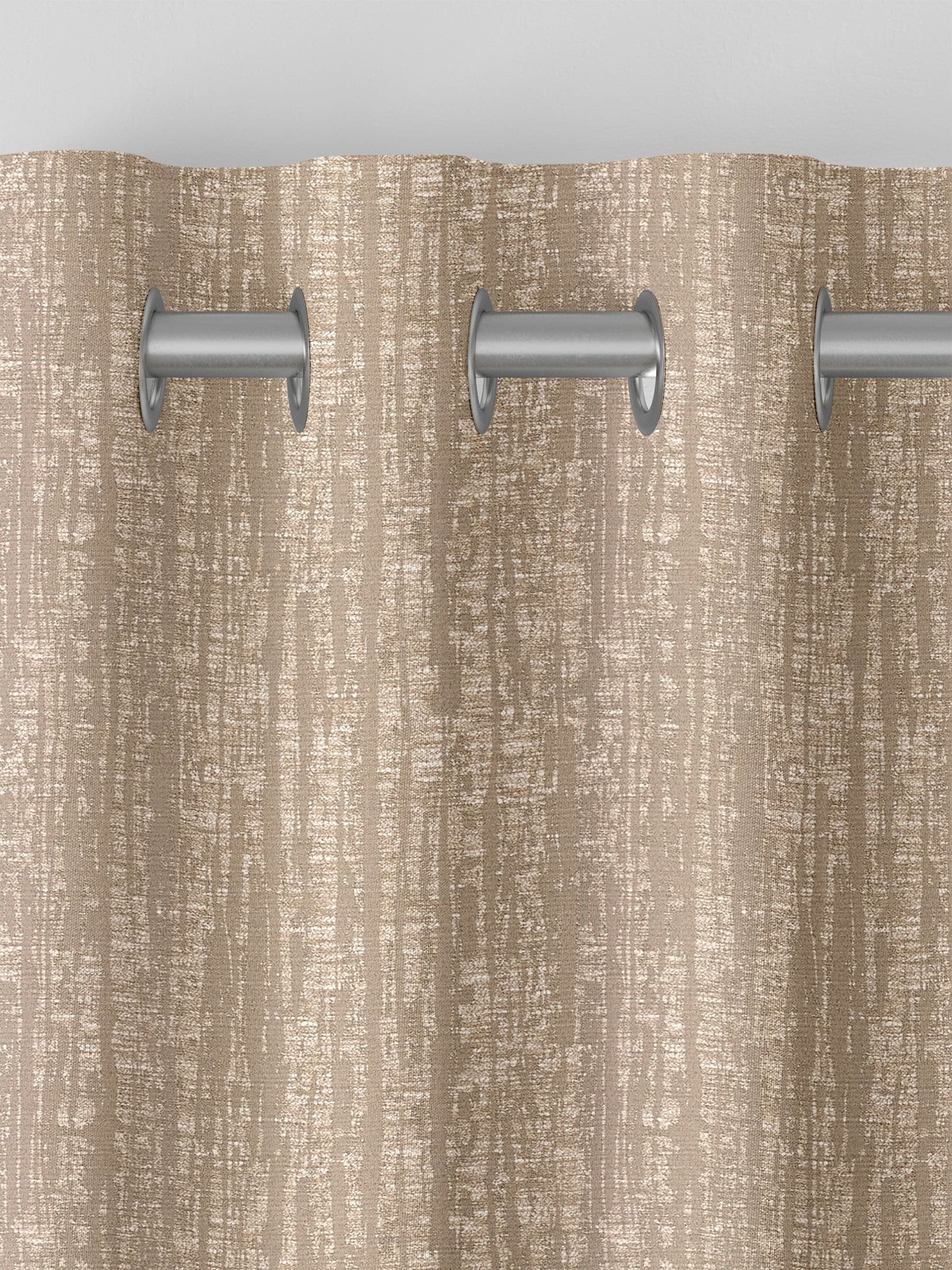 Natural Lenna made to measure brown curtains - British product