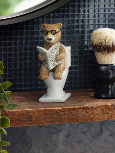 Ornement de salle de bain ours Bertie naturel