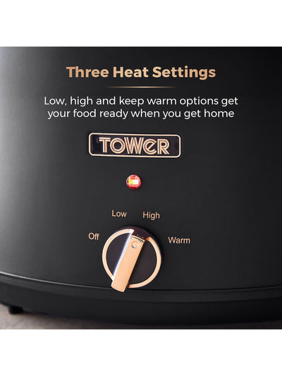 Tower Cavaletto Schwarzer Slow Cooker 6,5 L