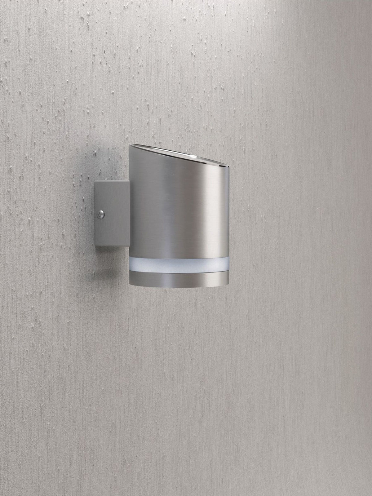 SolarCentre Silver Truro solar wall light, UK version