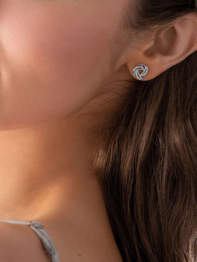 Next Beaverbrooks Silver Cubic Zirconia Knot Stud Earrings 9mm- Buy online at McGrocer