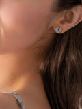 Beaverbrooks silver cubic zirconia knot stud earrings 9mm - British product