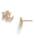 Lauren Ralph Lauren gold tone faux pearl stud earrings, UK version