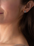 Beaverbrooks sterling silver cubic zirconia stud earrings 8mm x 6mm - British product