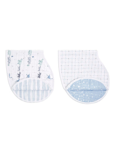 Next aden + anais White 100% Cotton Muslin Rising Star Burpy Bibs 2 Pack- Buy online at McGrocer