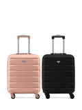 Flight Knight cabin suitcase set rose gold and black 55x40x20cm (British brand)