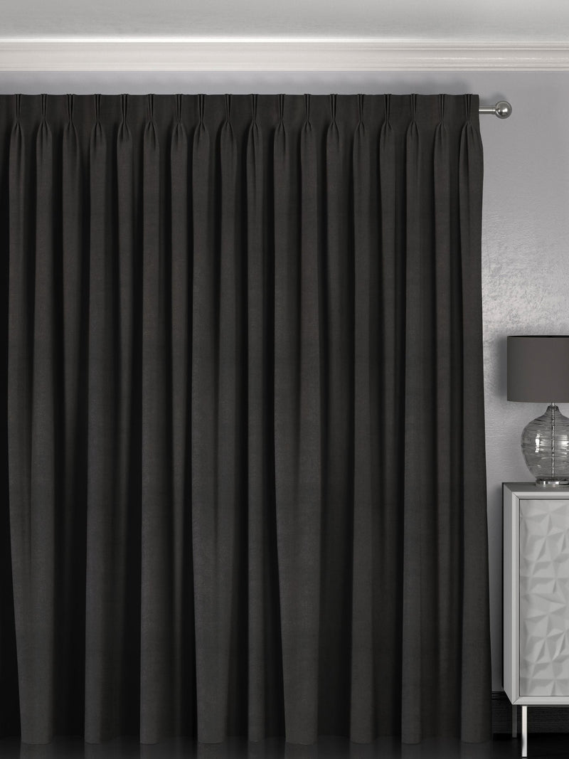 Made to measure curtains charcoal grey textured (British brand)