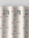 Natural Kids Love Hearts curtains, imported from the UK