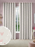 Natural Kids Love Hearts curtains, imported from the UK
