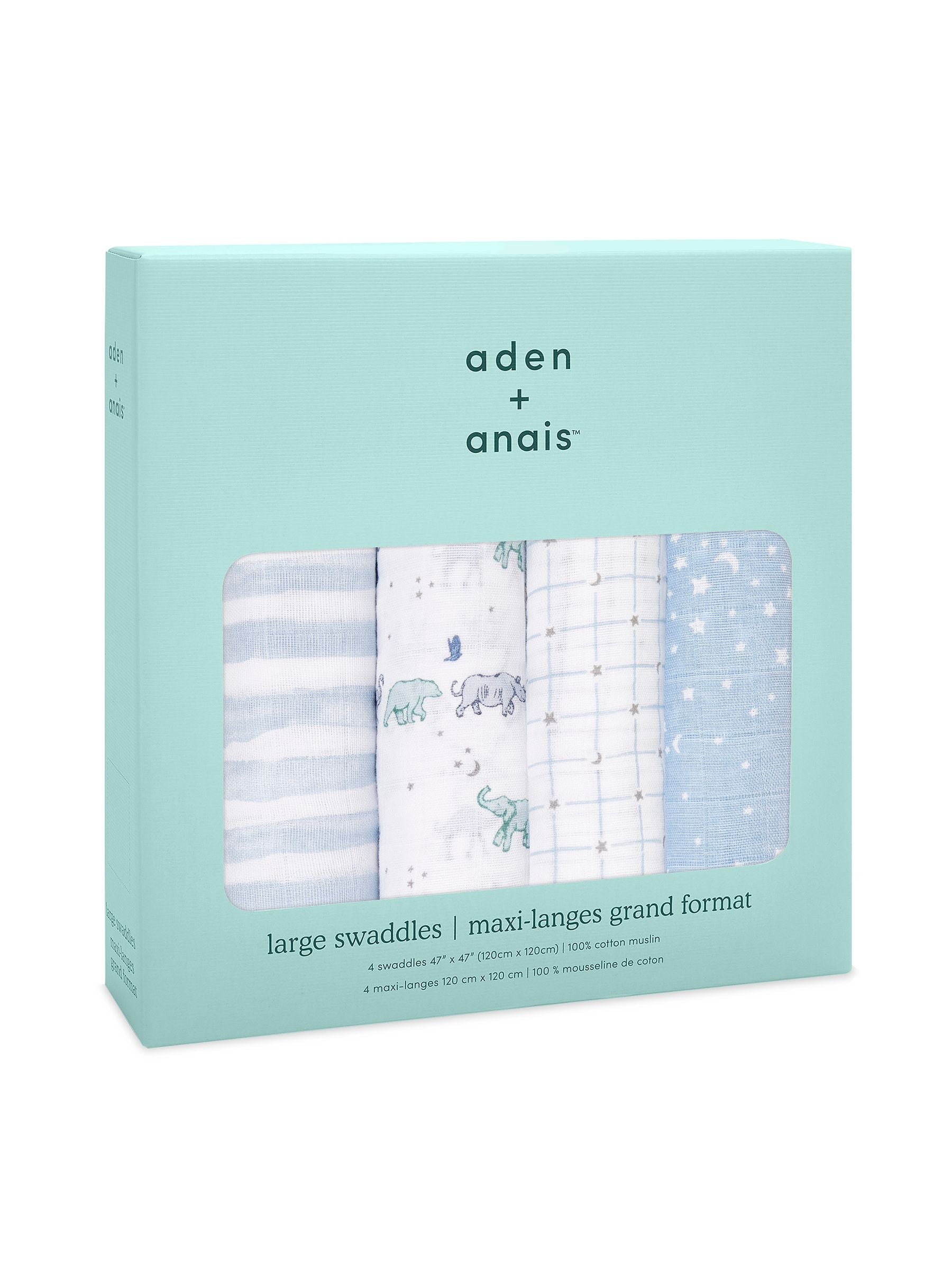 aden + anais Rising Star Large Muslin Blankets 4 Pack