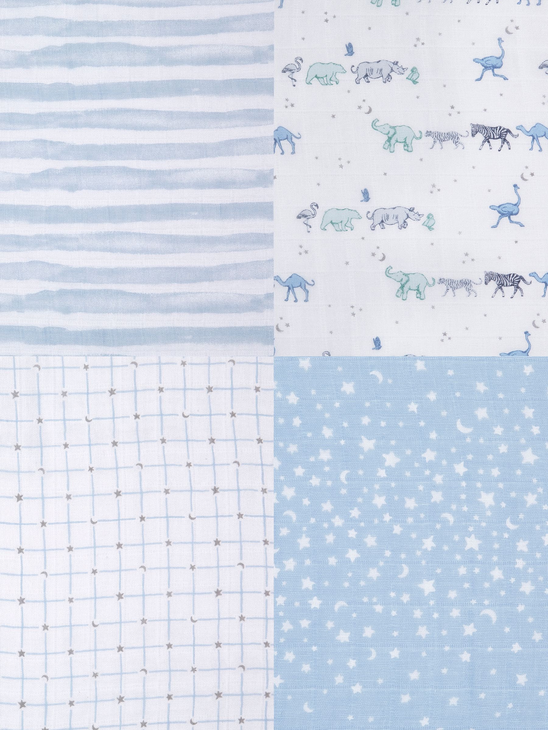 aden + anais Rising Star Large Muslin Blankets 4 Pack