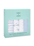 aden + anais Rising Star Large Muslin Blankets 4 Pack