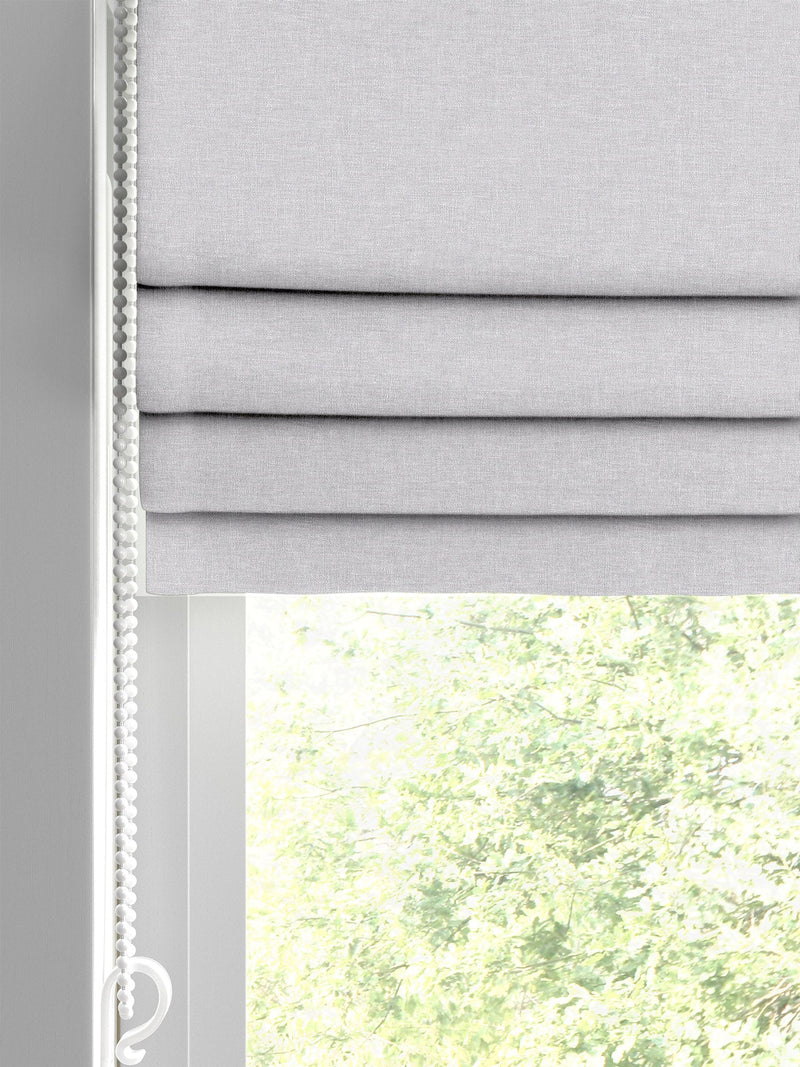 Heyburn Roman blind platinum silver made to measure, UK version