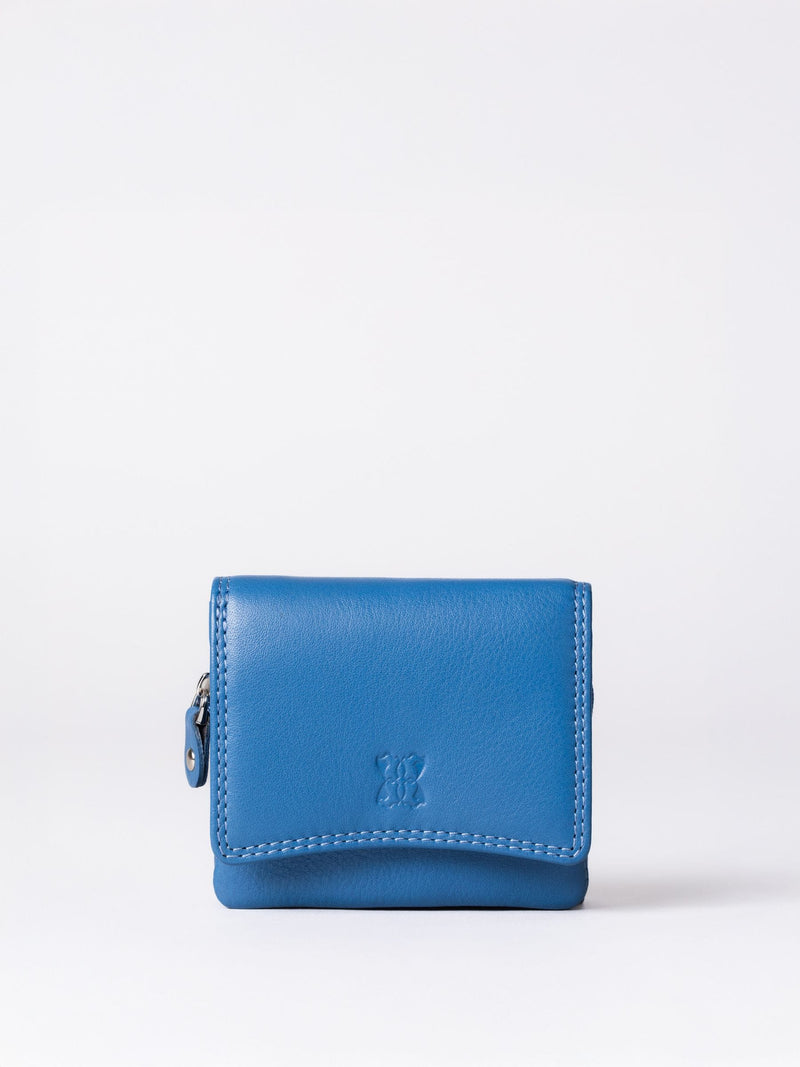 Lakeland Leather Cranberry Small Leather Flapover Purse