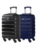 Flight Knight Charcoal EasyJet Overhead Hard Shell Cabin Suitcase Set of 2 (55x35x20cm)