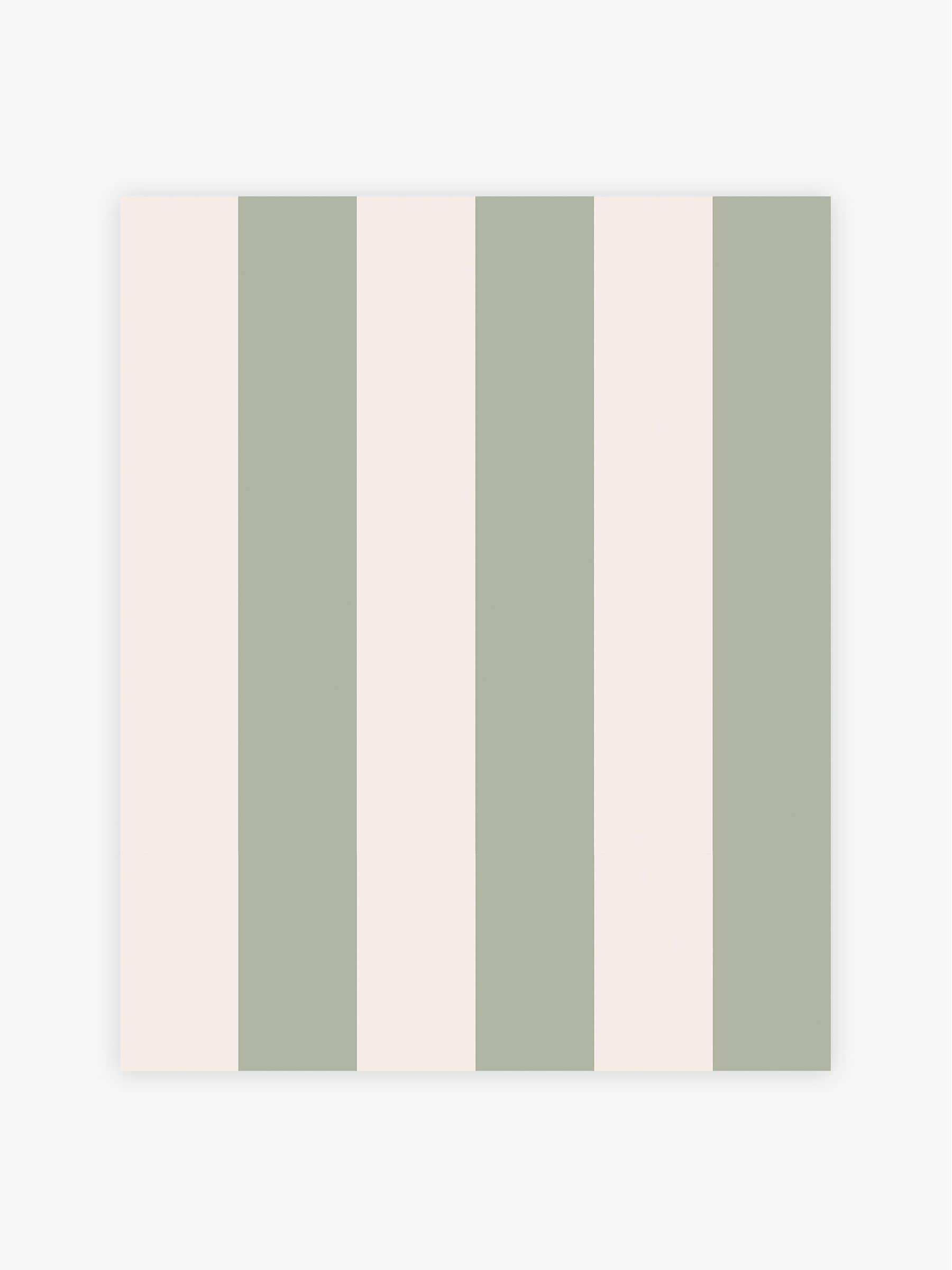 Cath Kidston sage canopy stripe A4 wallpaper sample, UK version