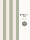 Cath Kidston sage canopy stripe A4 wallpaper sample, UK version