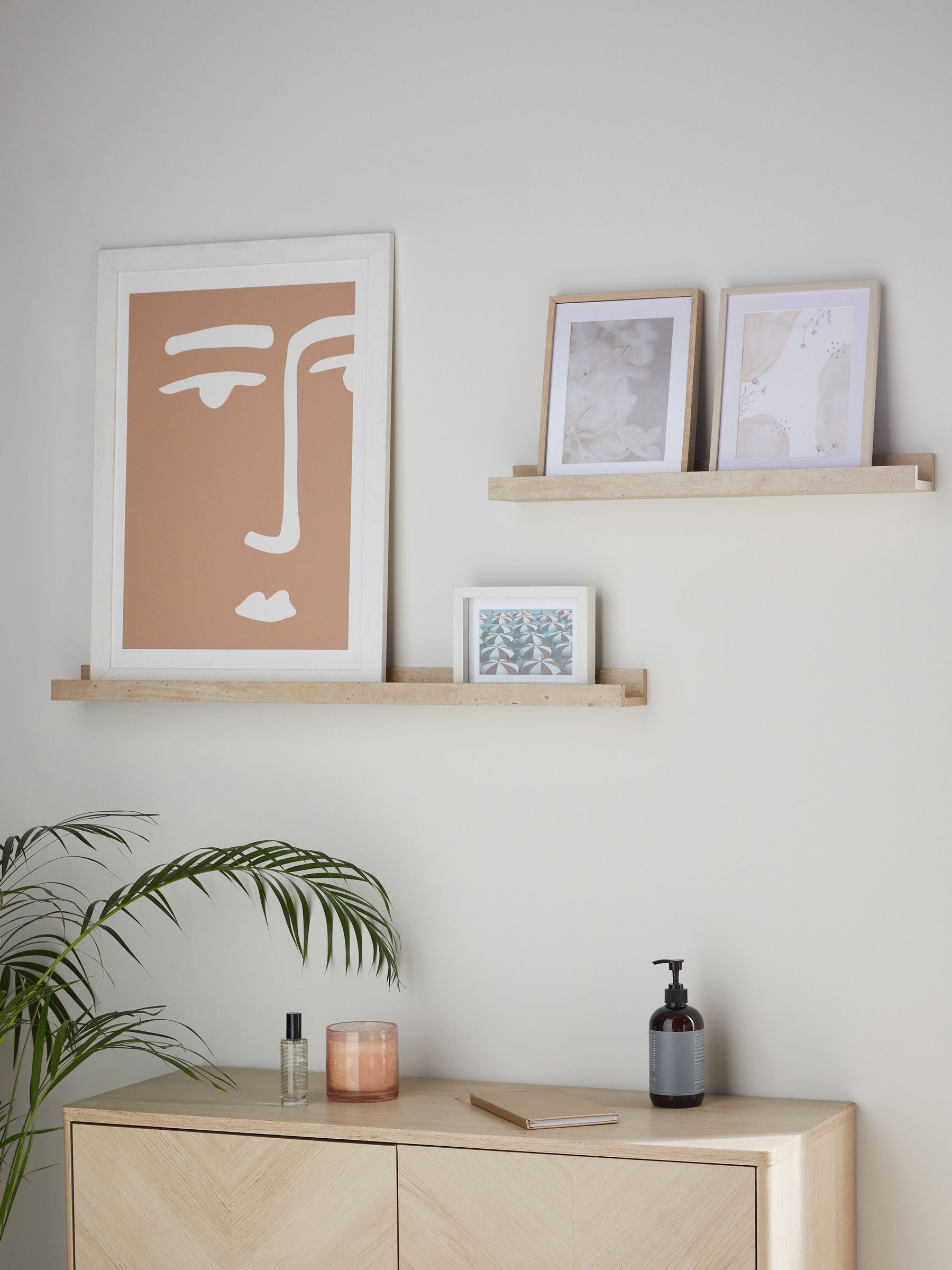 Light Stone Picture Ledge Wall Shelf