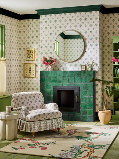 Next Cath Kidston Cream Cath Crest A4 Wallpaper Sample- Buy online at McGrocer