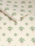 Cath Kidston wallpaper sample cream crest design A4, imported from the UK