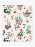 Cath Kidston Cream Chihuahua Island wallpaper sample (British brand)