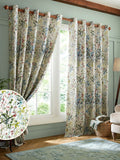 Pointon Fields floral lined eyelet curtains (British brand)