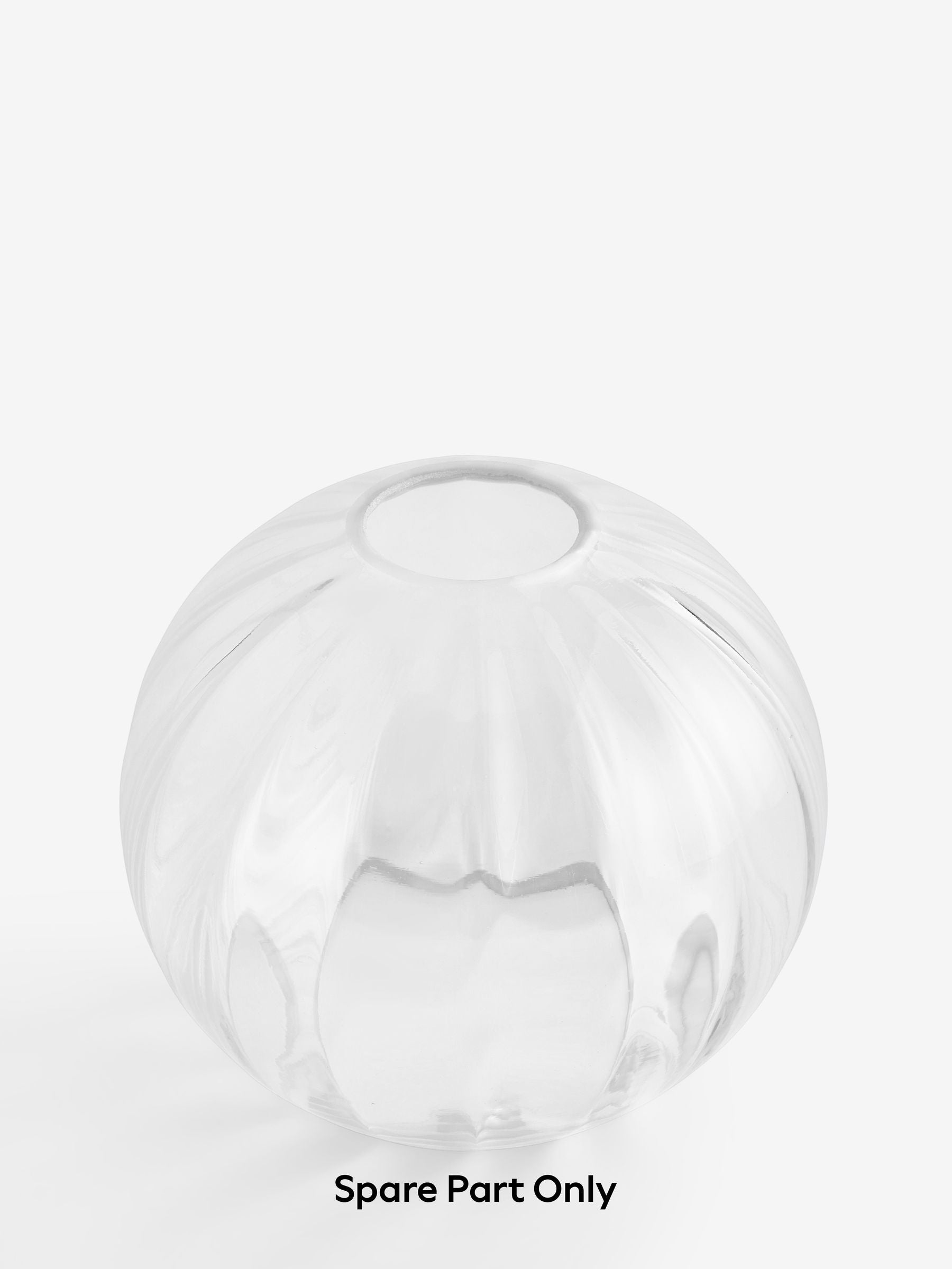 Bourton clear ribbed glass shade 12.5cm, UK version