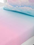 Catherine Lansfield blue ombré rainbow clouds fitted sheet single - British product