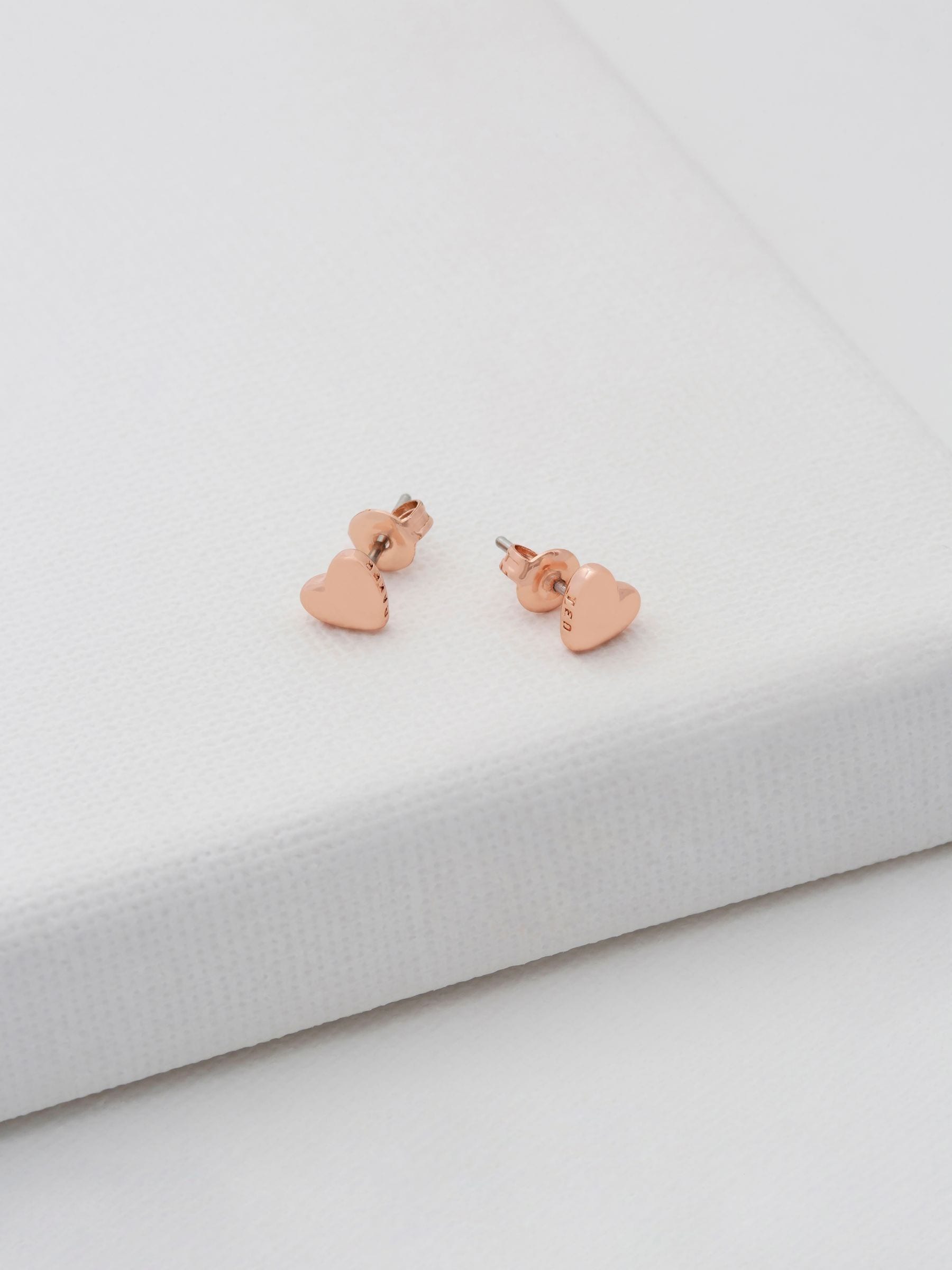Ted Baker heart stud earrings (British brand)